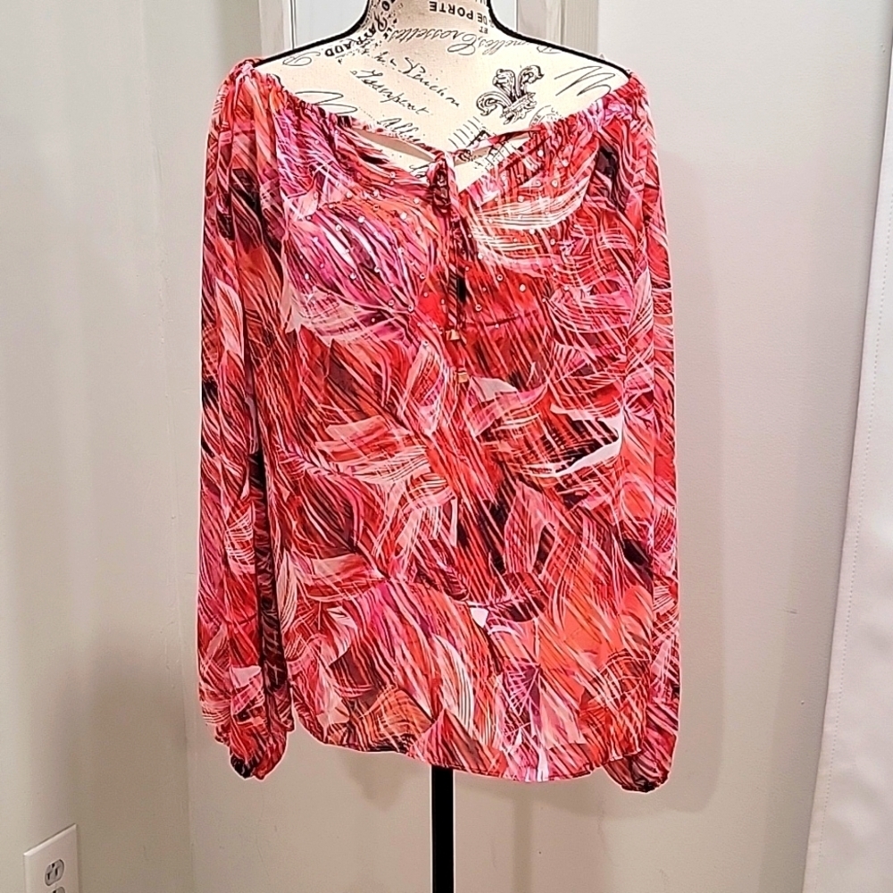 Jlo Sheer Blouse X Large
